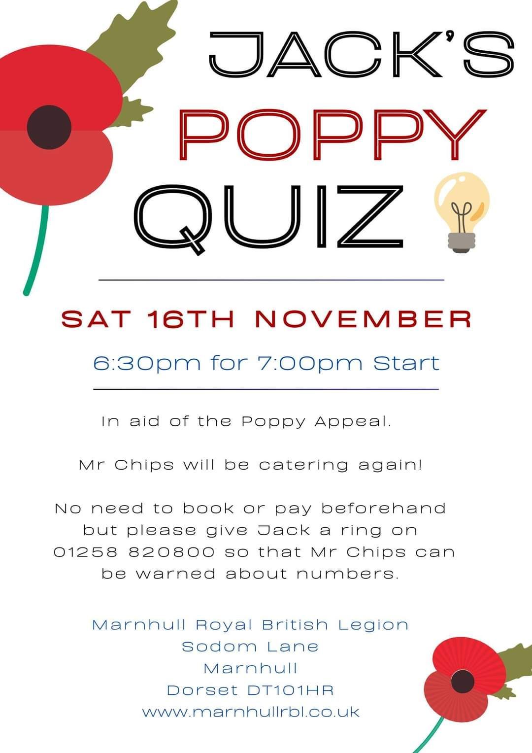 Jack's Poppy Quiz