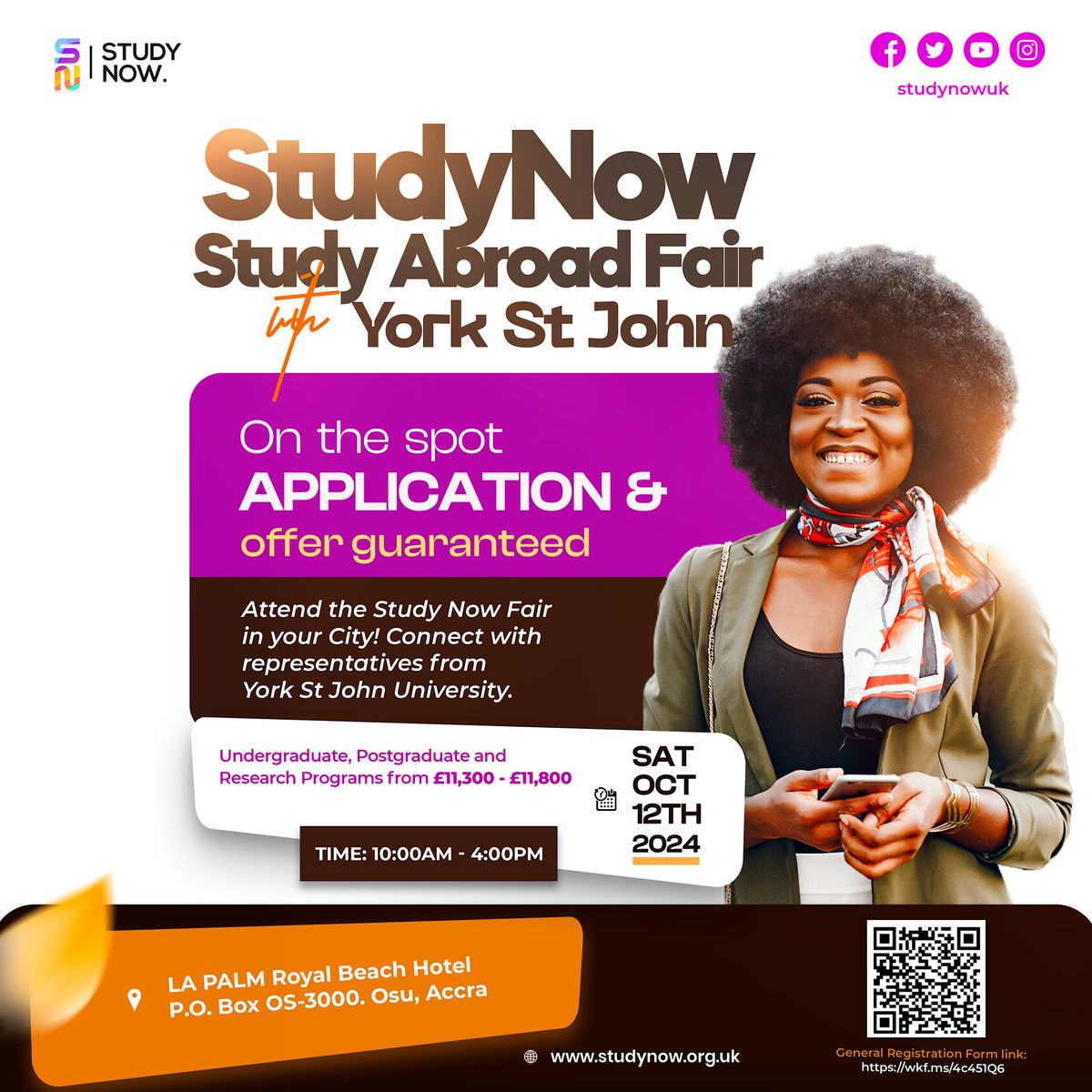 Study Now  Ghana Fair in Collaboration with York St John University