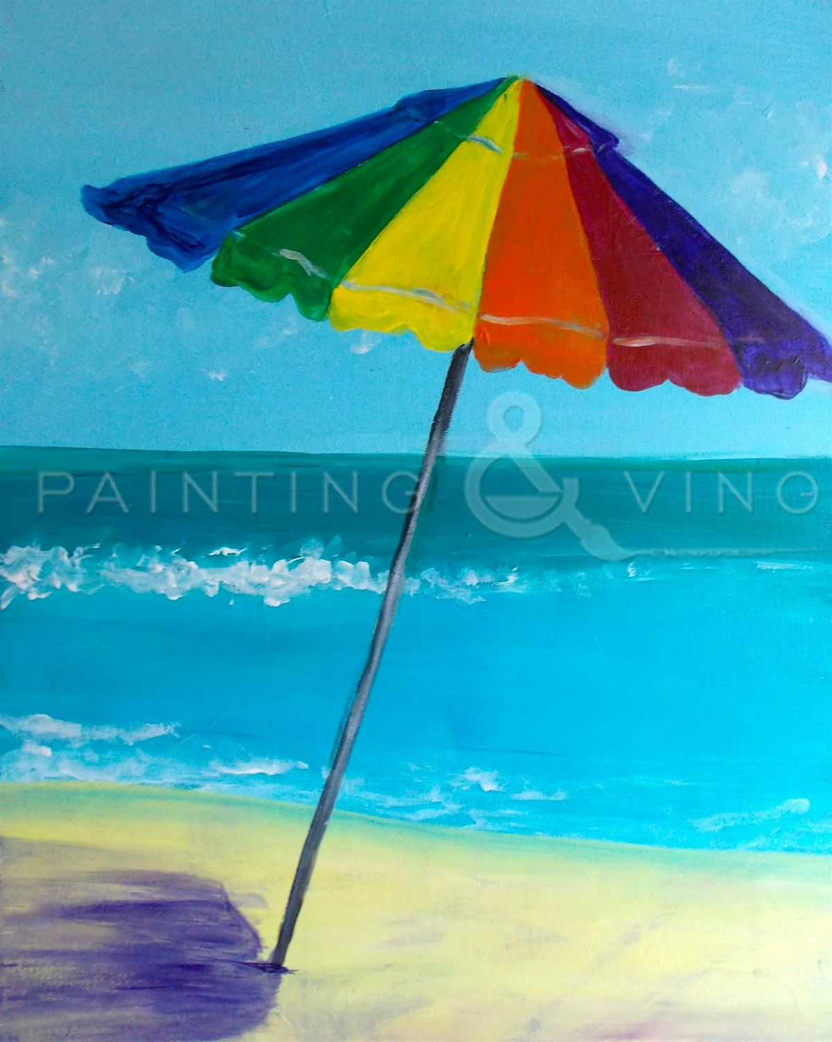 Paint and Sip - "Beach Umbrellas" at La Famiglia