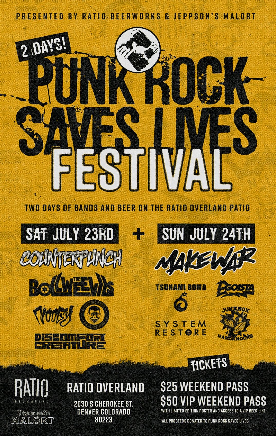 Ratio Beerworks and Jeppson's Mal\u00f6rt Present: Punk Rocks Saves Lives Fest!