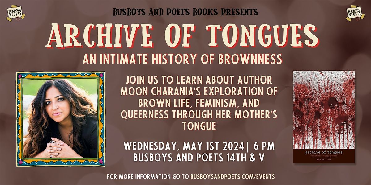 ARCHIVE OF TONGUES | A Busboys and Poets Books Presentation