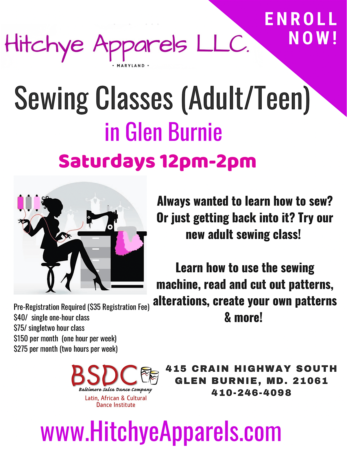 Sewing lessons for Adults\/Teens! Glen Burnie!