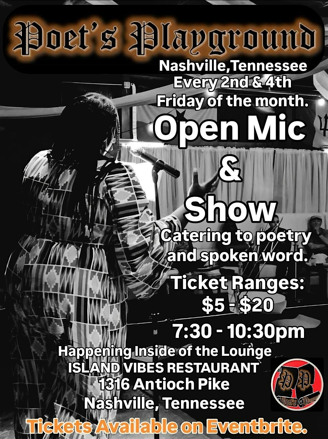 Poet's Playground (A Poetry Open Mic and Show in Nashville Tennessee)