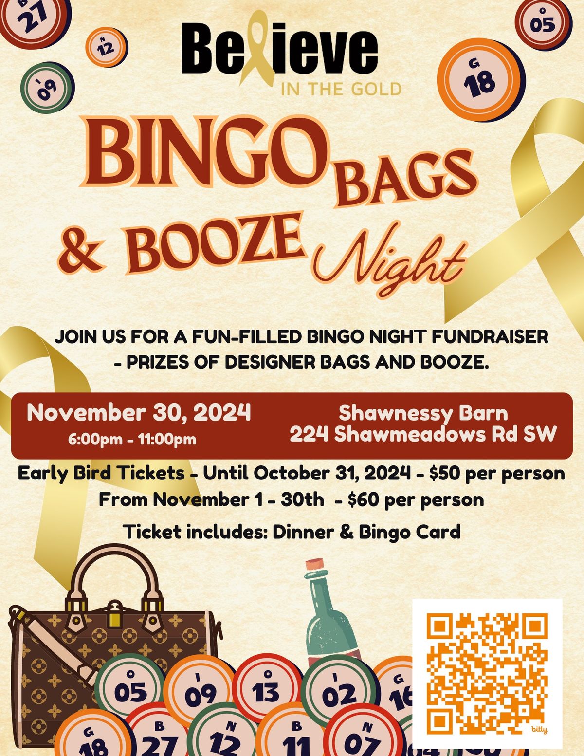 Bingo Bags and Booze Fundraiser 