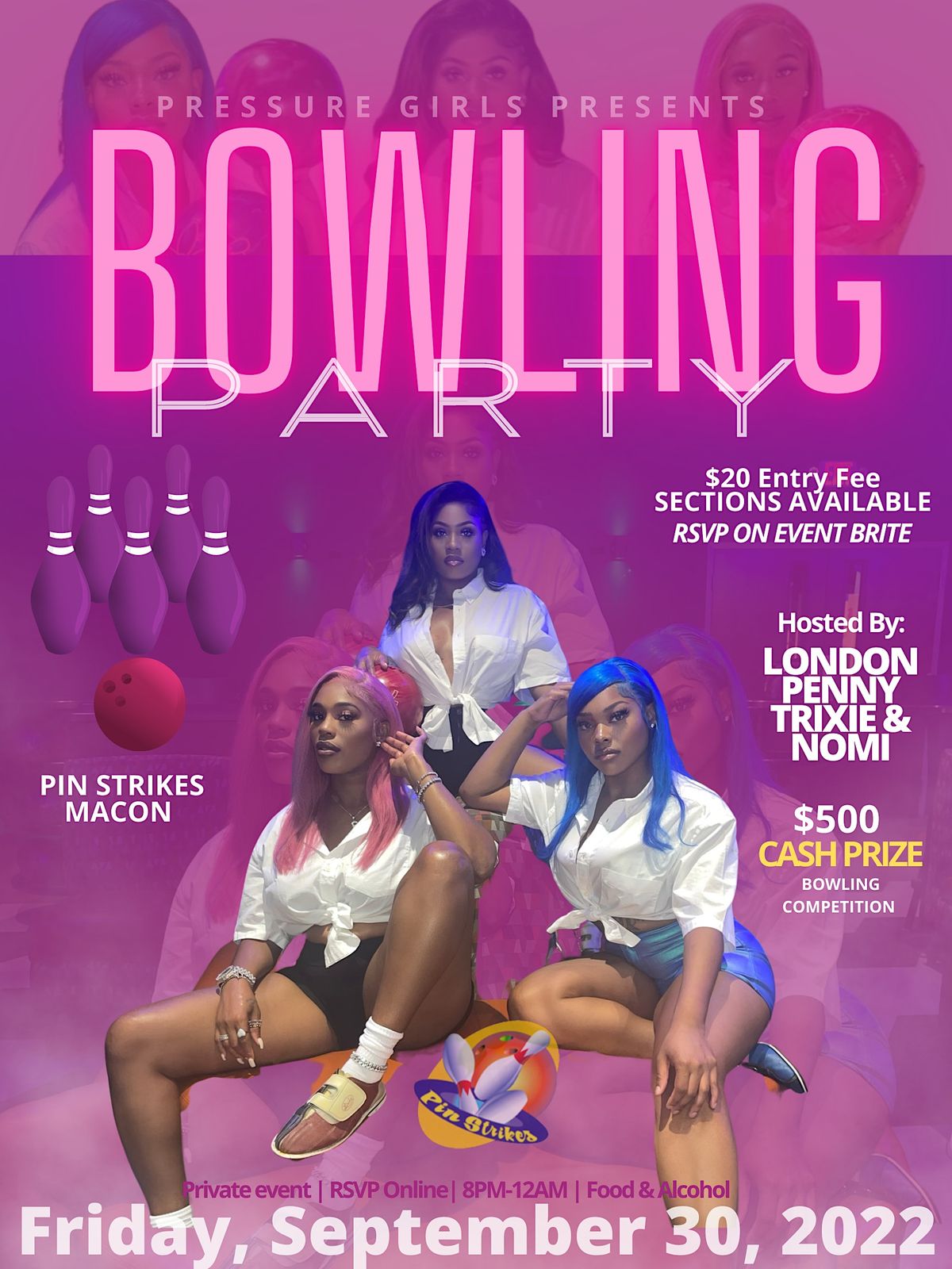 PRESSURE GIRLS BOWLING PARTY!