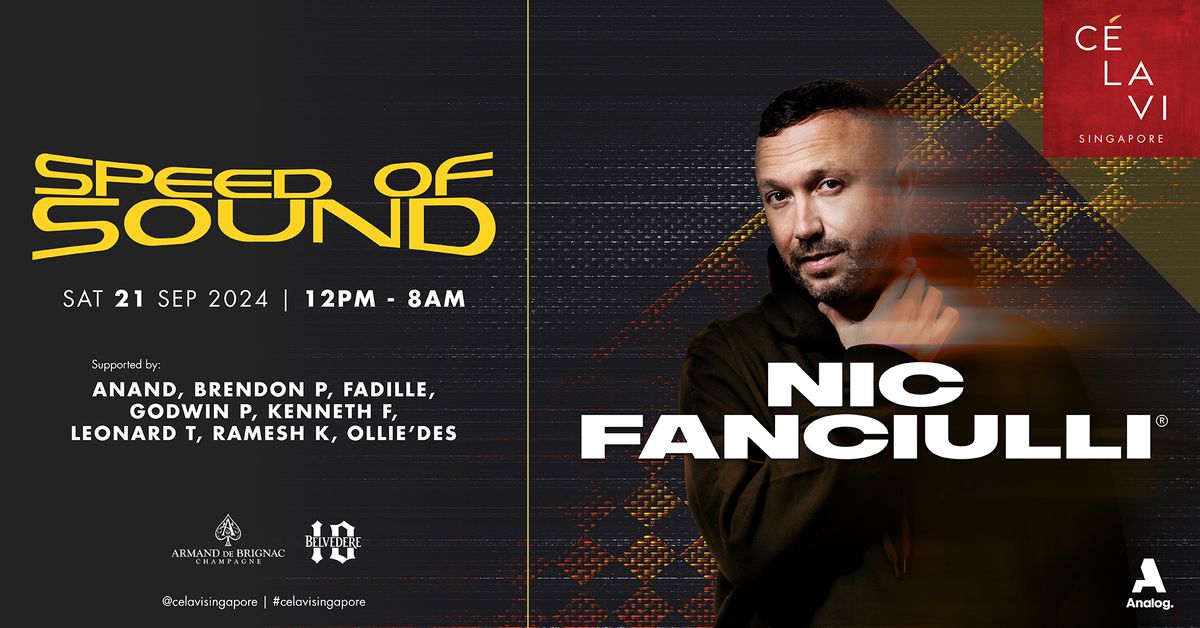 Speed Of Sound with Nic Fanciulli - Race Weekend Party