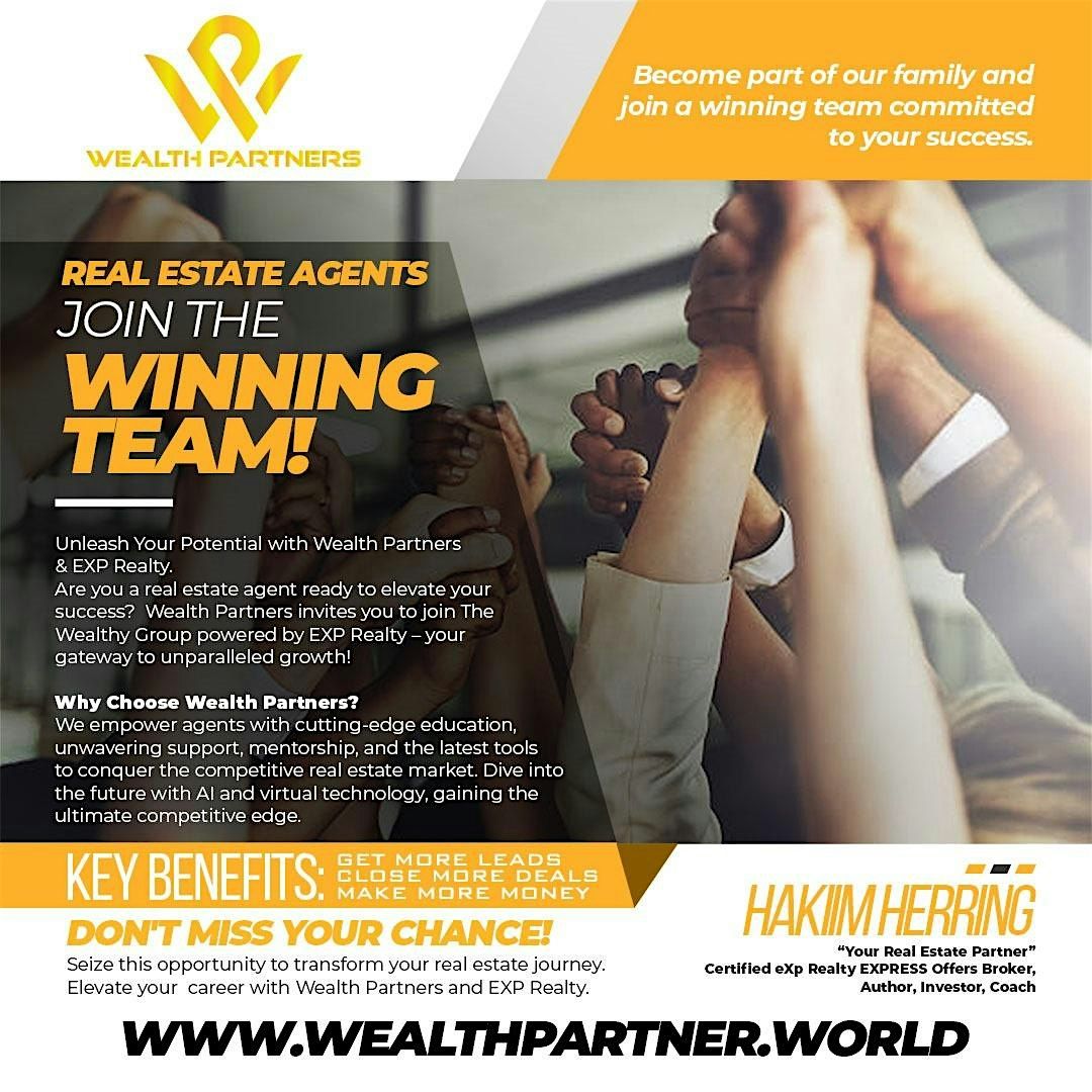 Real Estate Agents! JOIN THE WINNING TEAM!