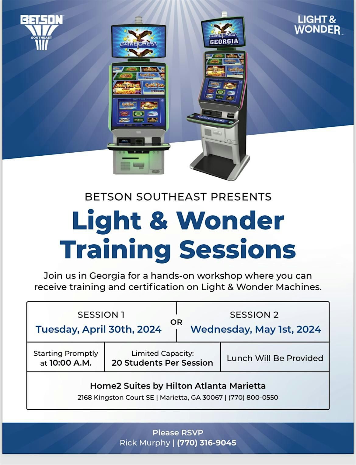 Betson Southeast Presents Light & Wonder Training