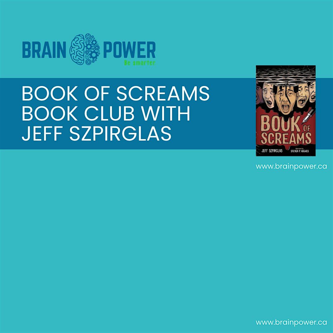 Book of Screams Book Club  with Jeff Szpirglas (Grades 4-6)