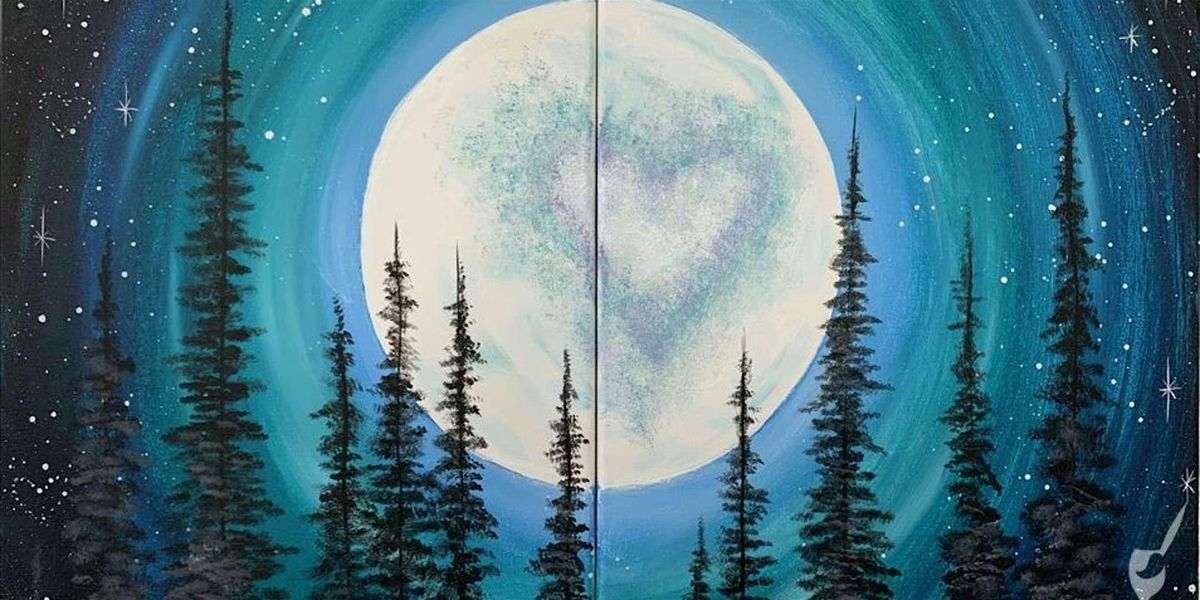 Sweet Couples Moon - Paint and Sip by Classpop!\u2122