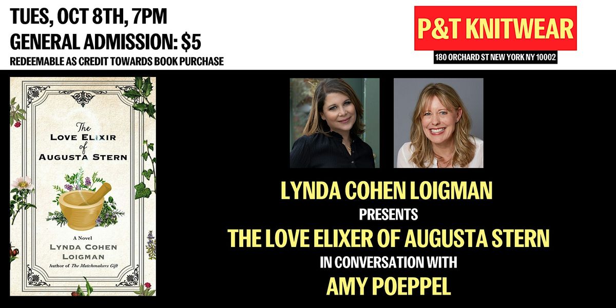 Lynda Cohen Loigman presents The Love Elixir of Augusta Stern