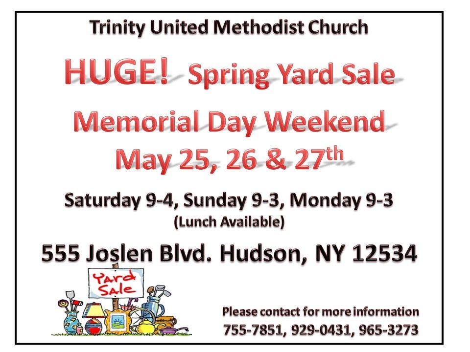Annual Memorial Day Weekend Yard Sale