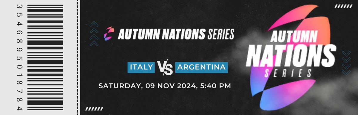 Autumn internationals - Italy vs Argentina