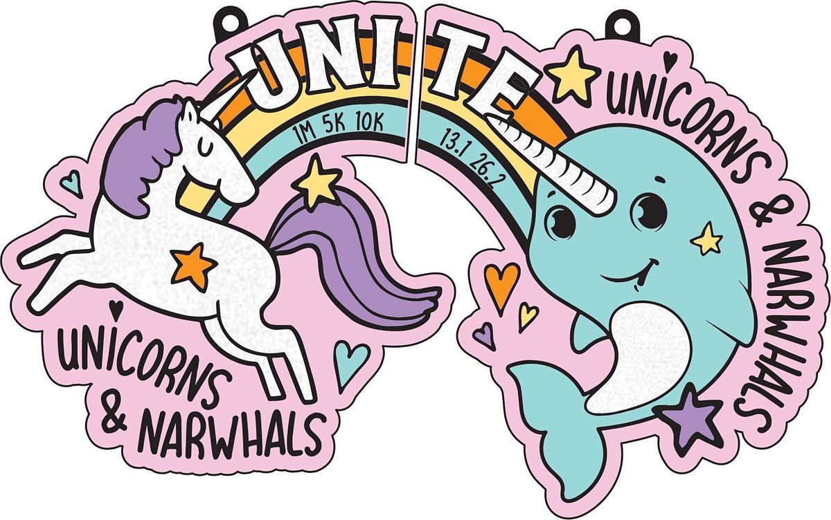 2022 Unicorns and Narwhals UNITE! 1M 5K 10K 13.1 26.2 - Save $2