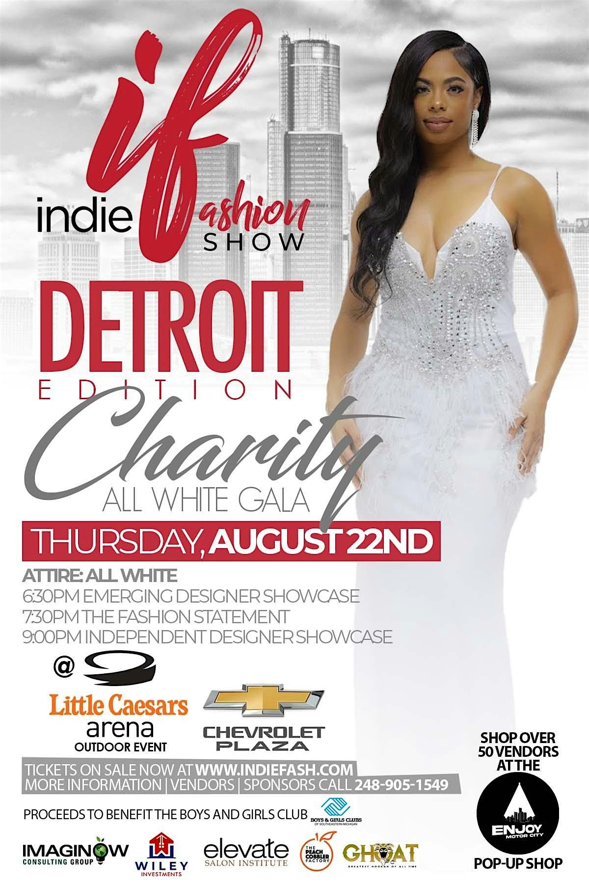 Indie Fashion Show Detroit | Annual Charity All White Gala @ Little Caesars