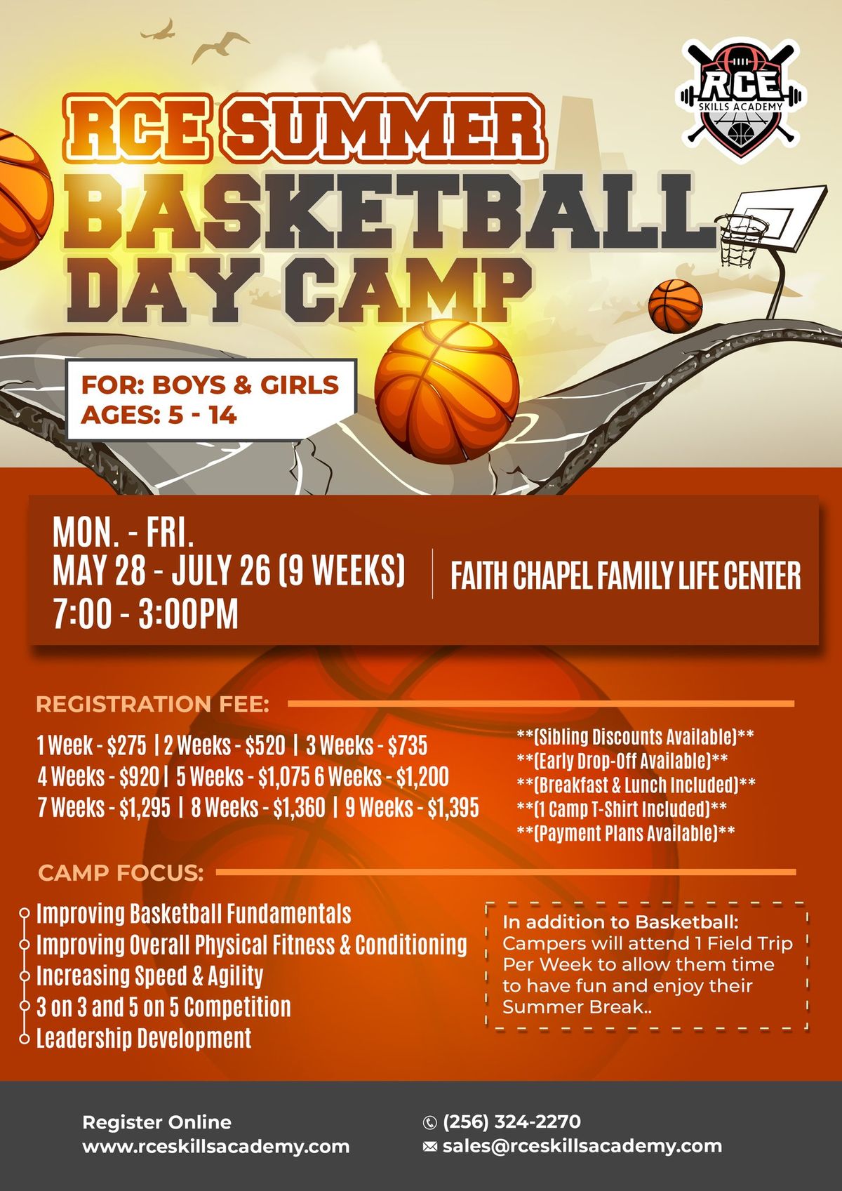 Summer Basketball Day Camp (9 weeks)