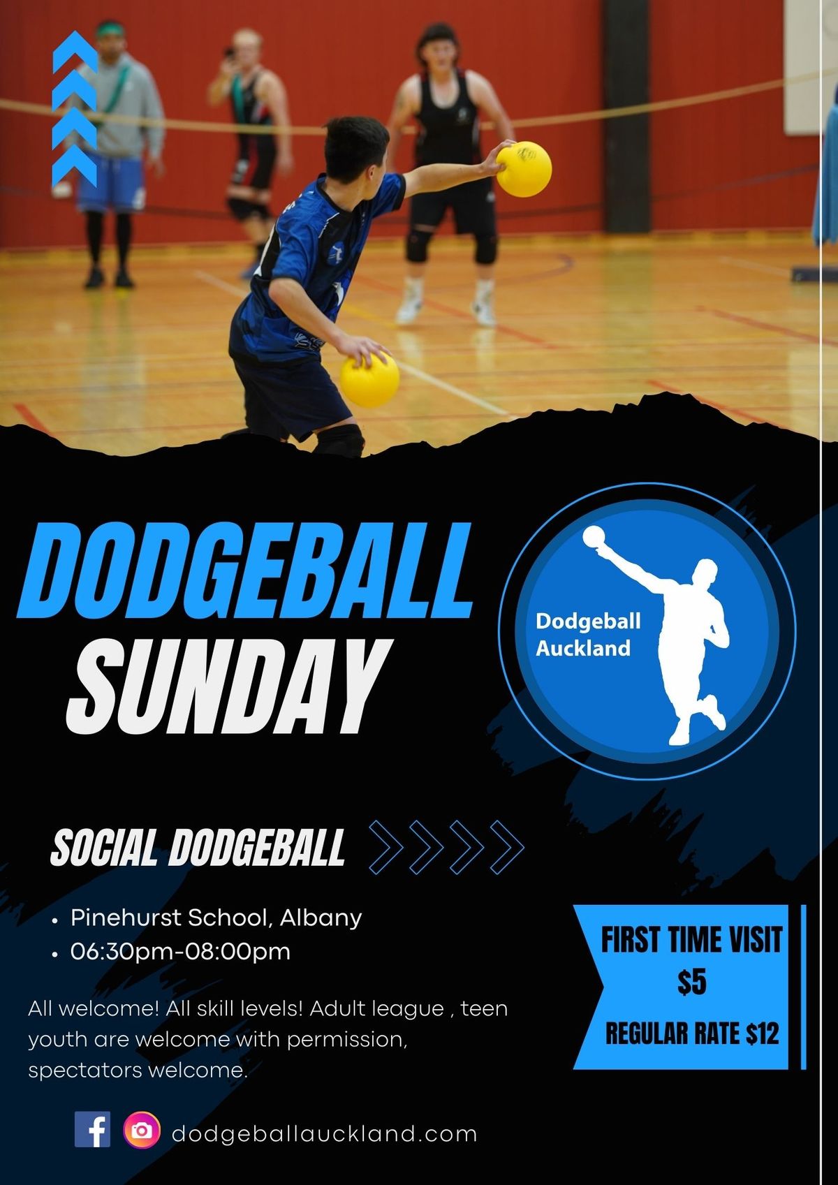 Social Dodgeball Sunday - Beginners & Pros. North Shore