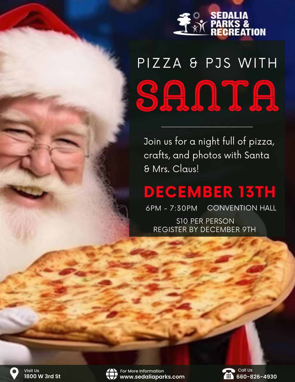 Pizza and PJs with Santa