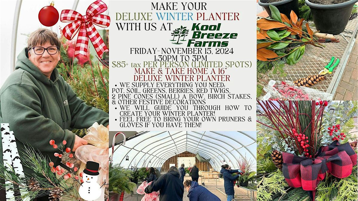 DIY Deluxe Winter Planter Workshop @ Kool Breeze Farms