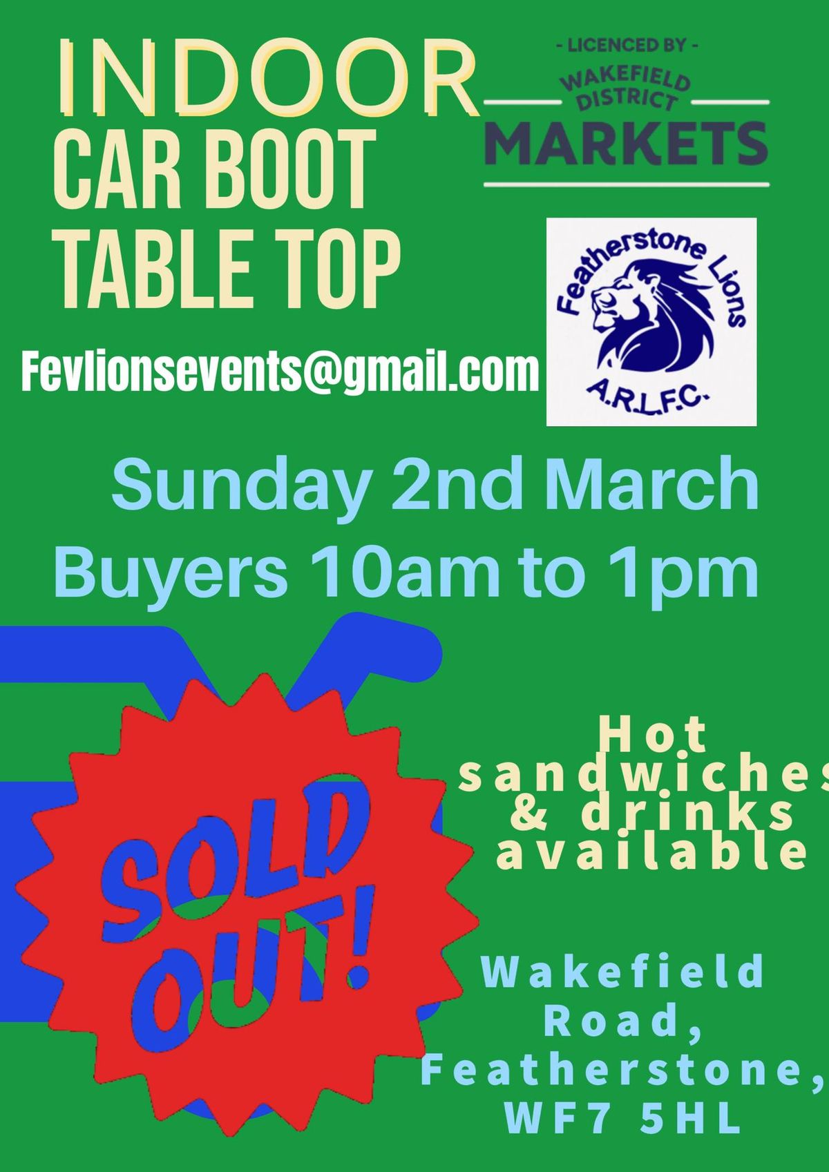 Featherstone Lions Indoor Carboot