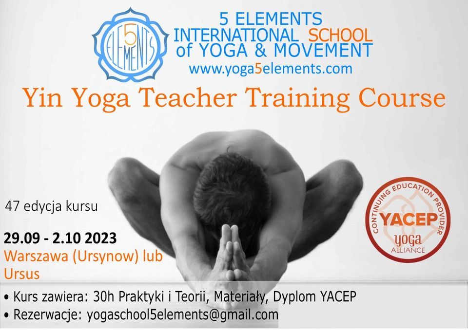 Yin Yoga Diploma for Teachers and Practitioners: In-person (Warszawa) 