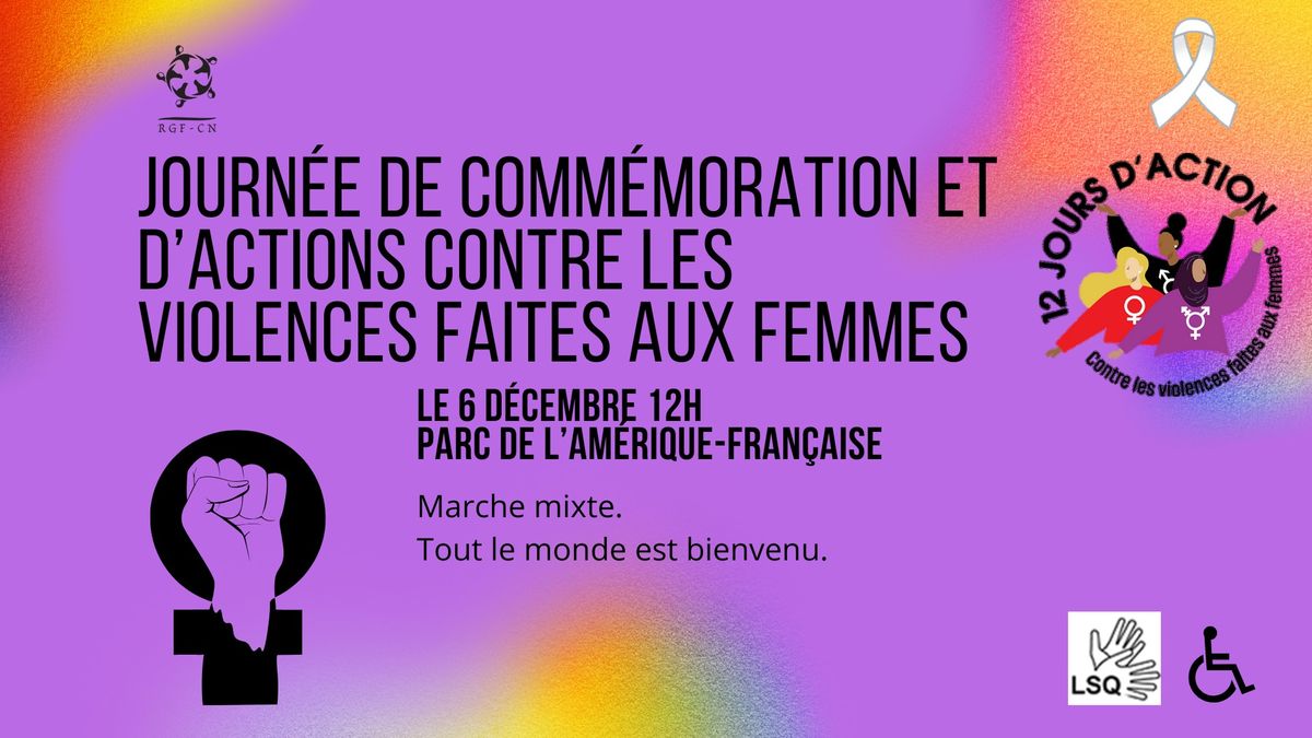 Journ\u00e9e de comm\u00e9moration et d'actions contre les violences faites aux femmes