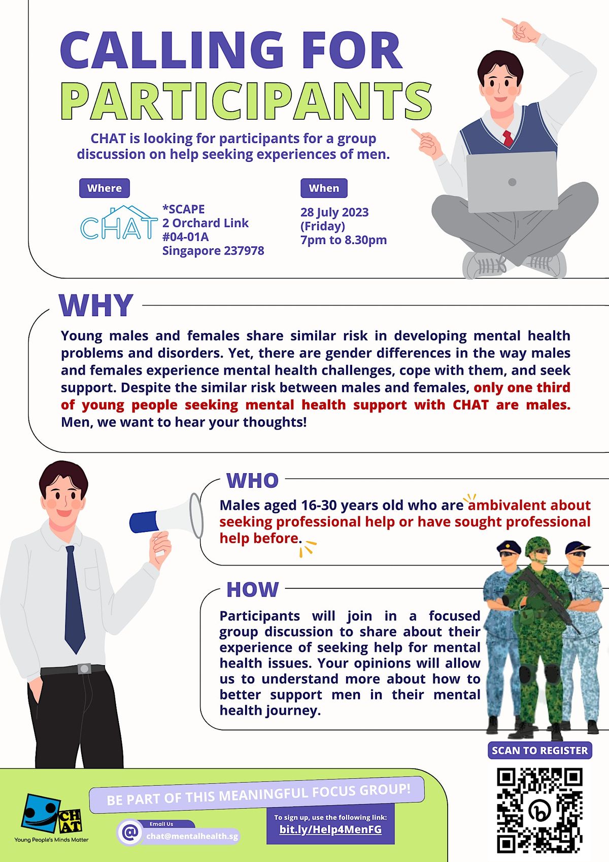 CHAT: Discussion on Help Seeking 4 Men