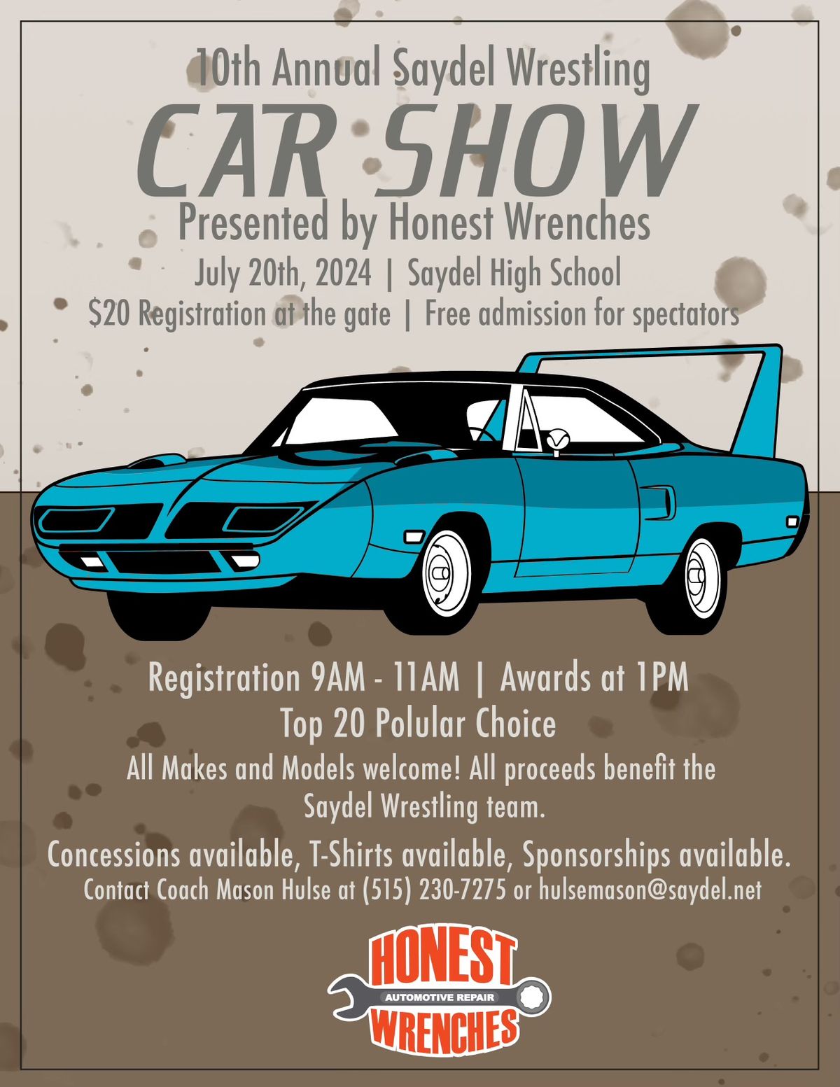 10th Annual Saydel Wrestling Car Show