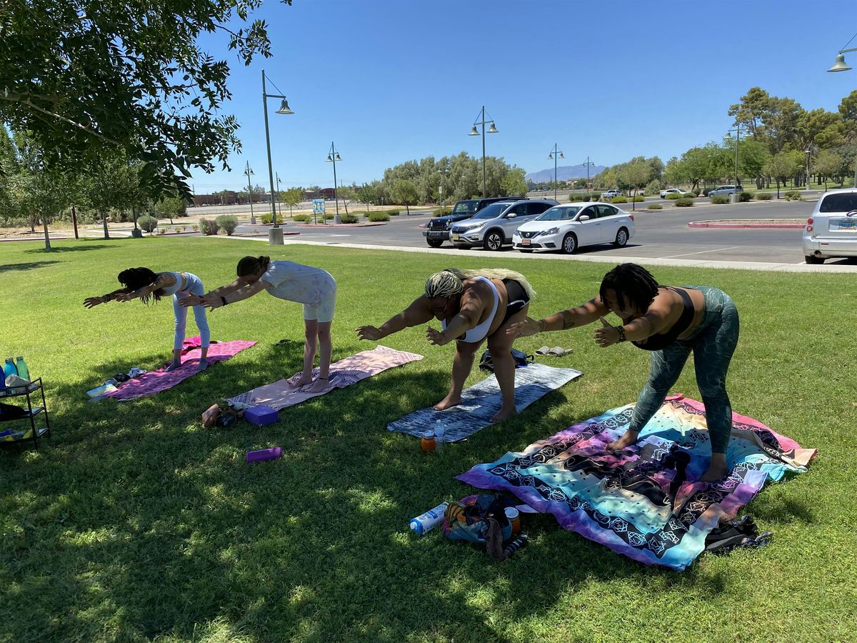 Yoga in the park with Bubbles the Hood Hippie