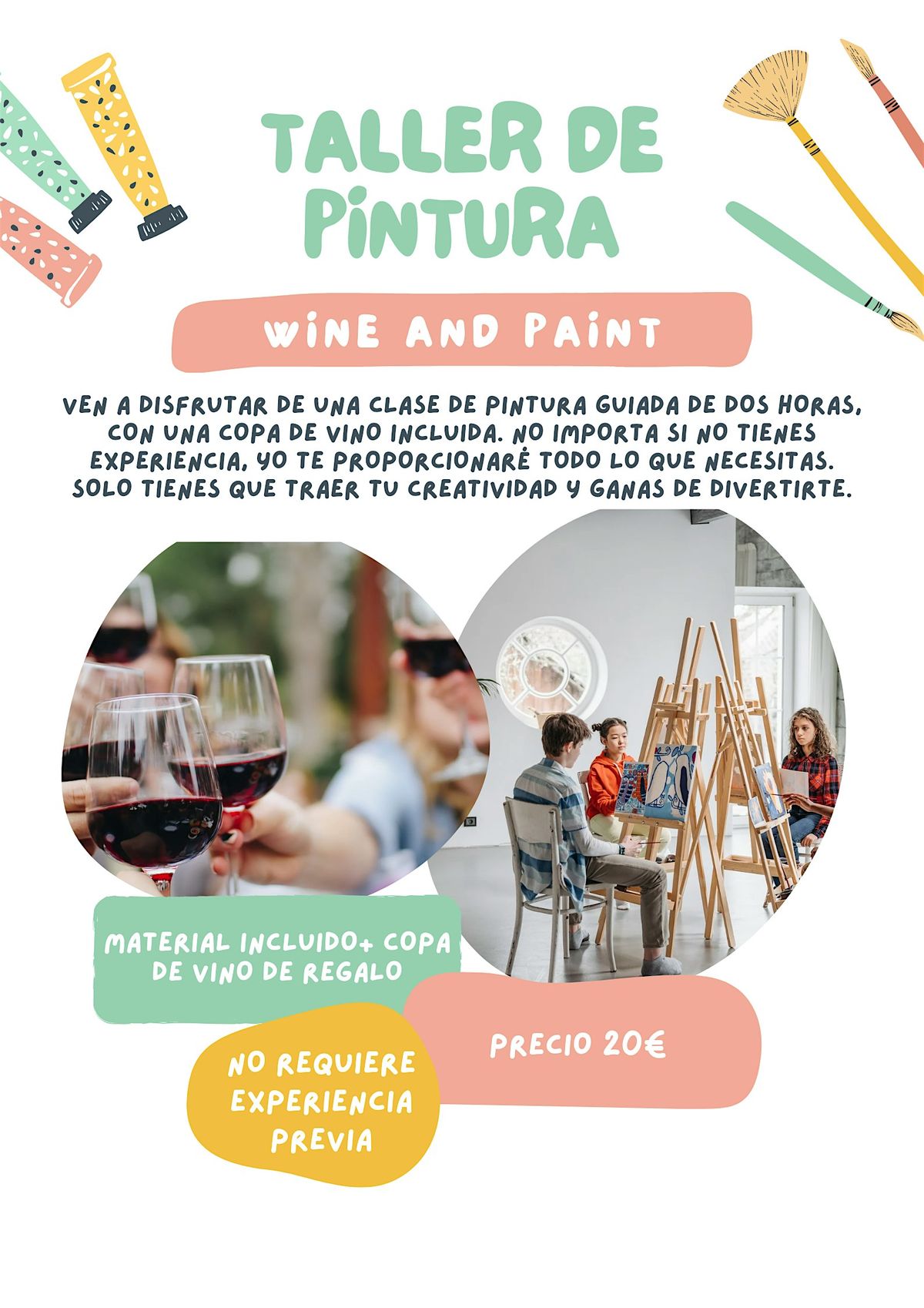Drink and paint - Taller de pintura para divertirse
