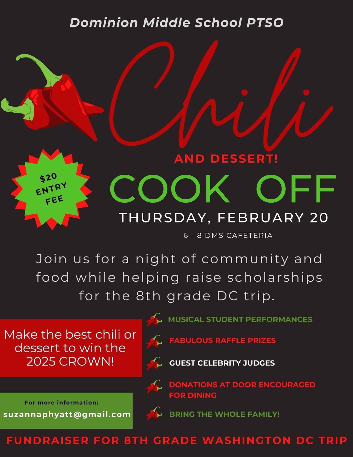 Chili Cook-Off Fundraiser for DC