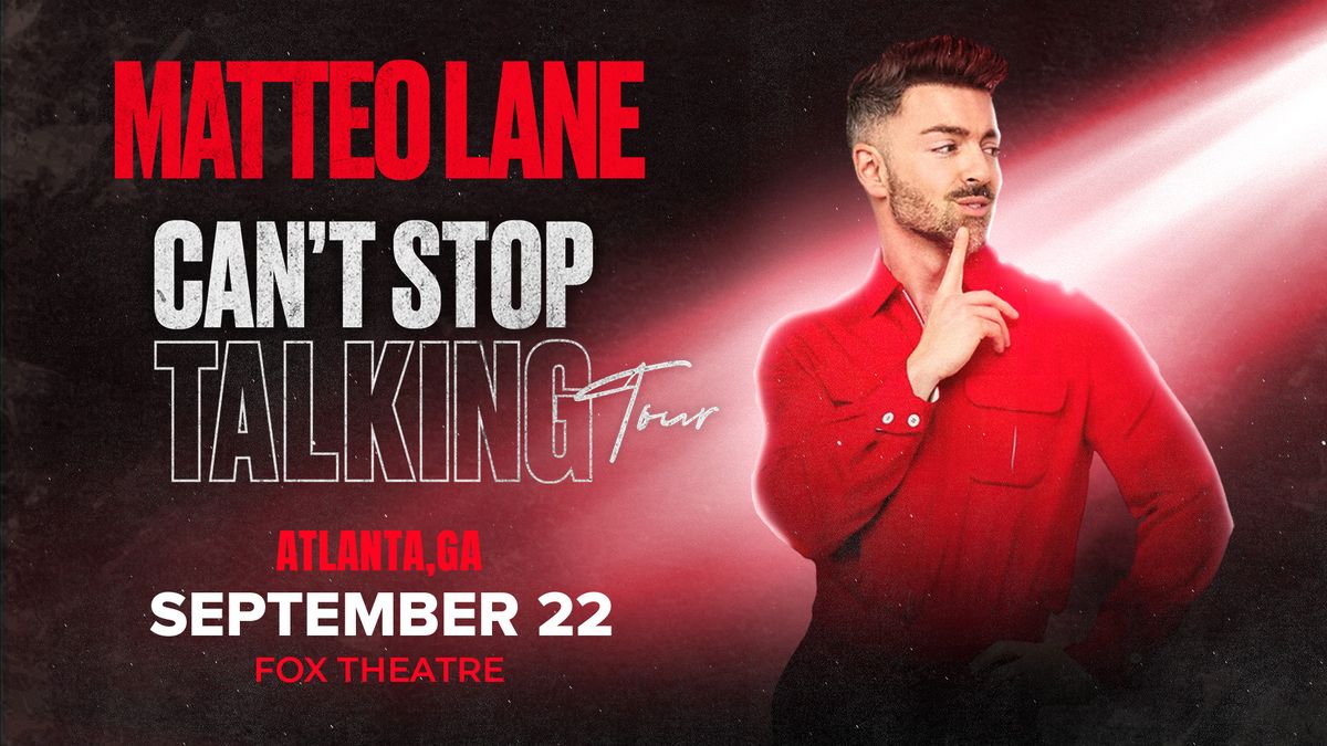 Matteo Lane: Can't Stop Talking
