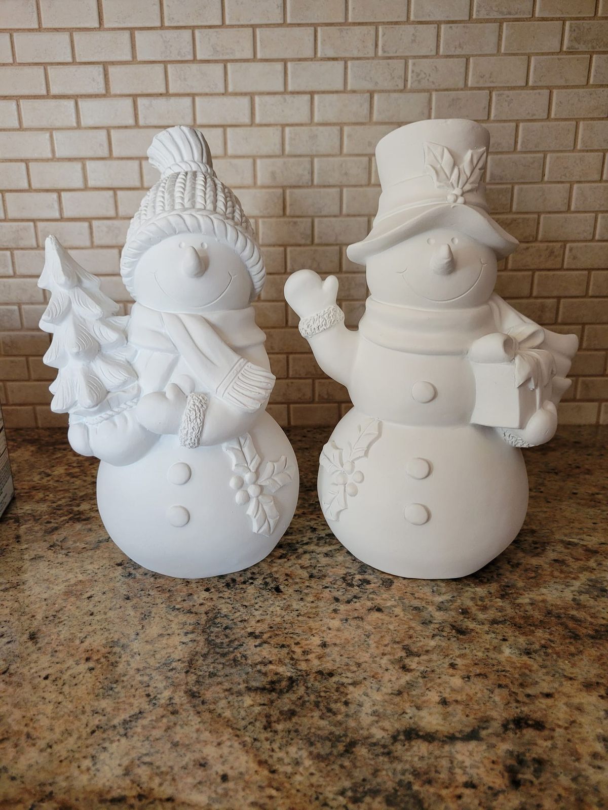 Snowman Ceramic Painting