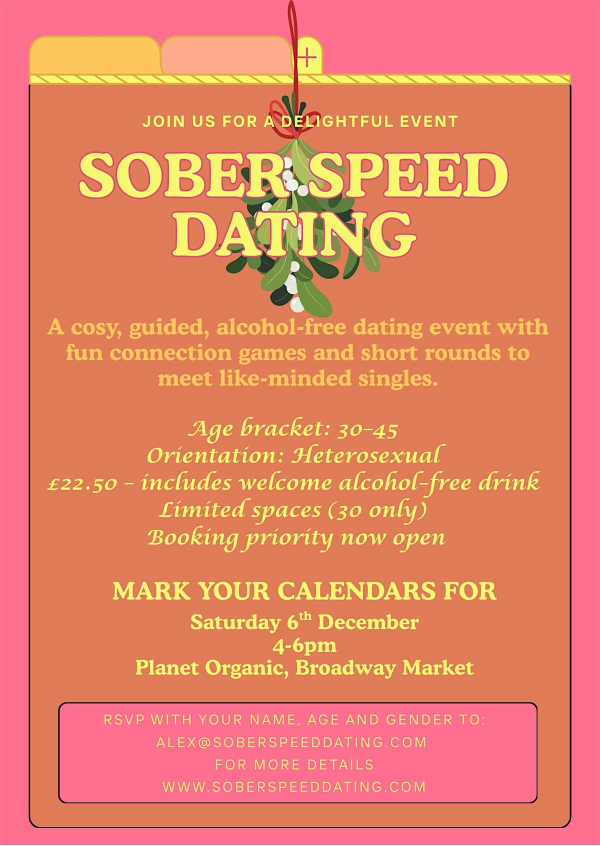 Sober Speed Dating London!