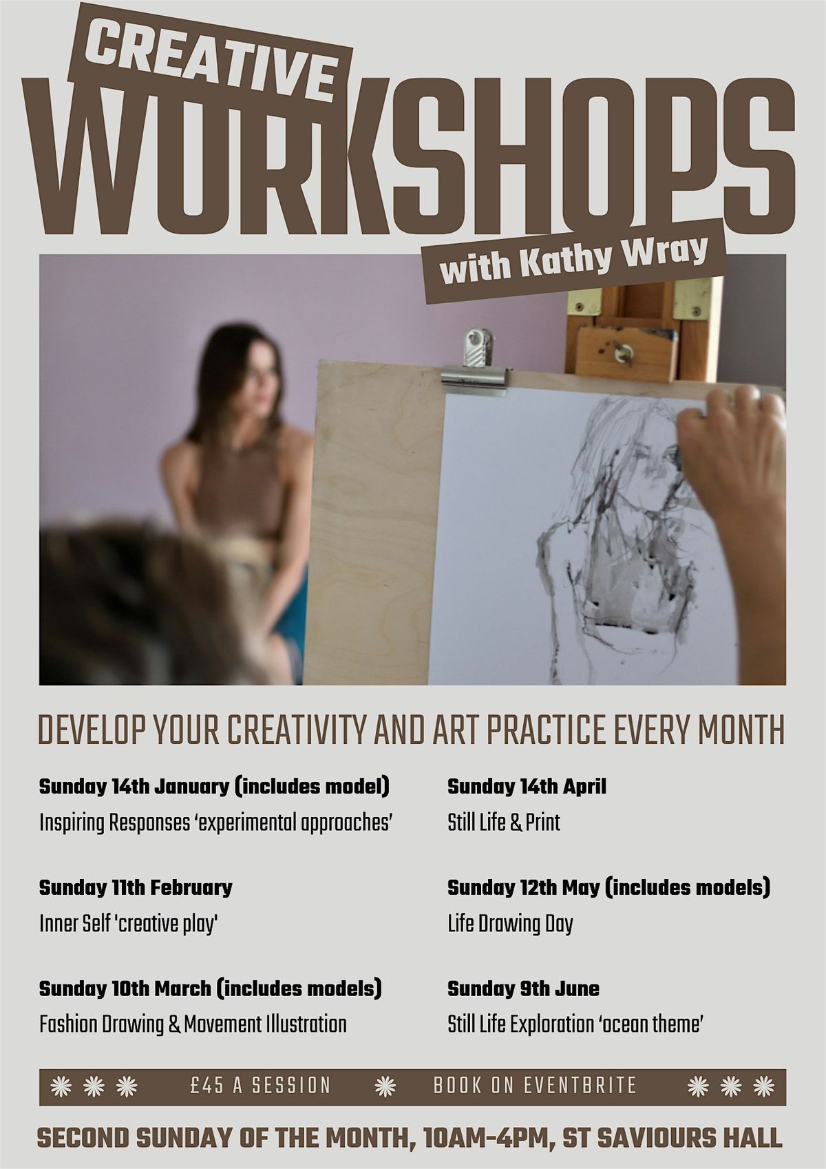 Creative One Day Art Workshops with Kathy Wray