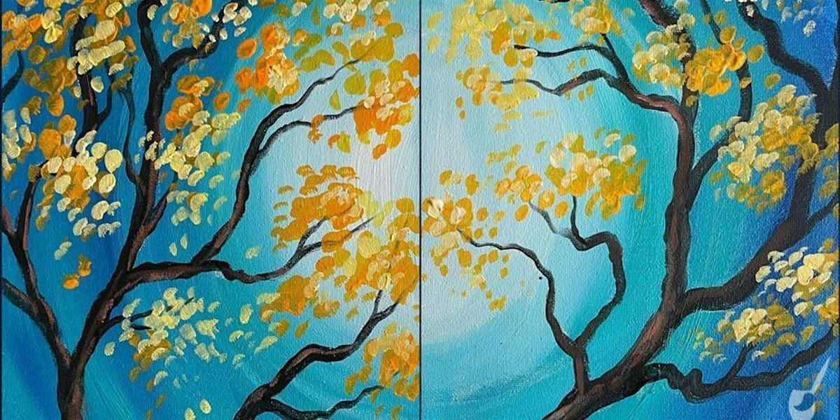 Golden Trees in Bloom - Paint and Sip by Classpop!\u2122