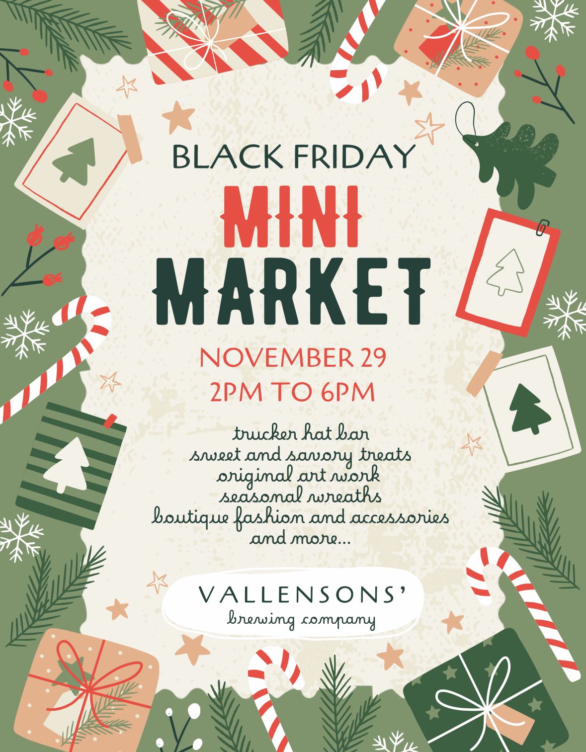 Black Friday Mini Market OPEN at 2pm!