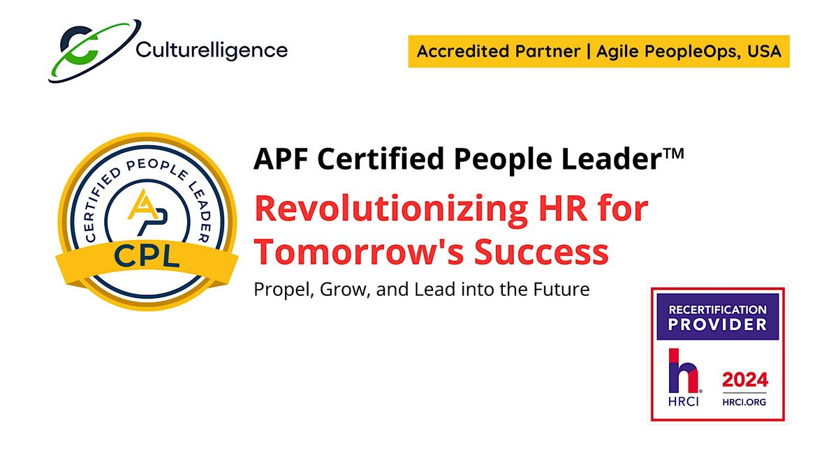 APF Certified People  Leader\u2122 (APF CPL\u2122) | Jan 22-23, 2025