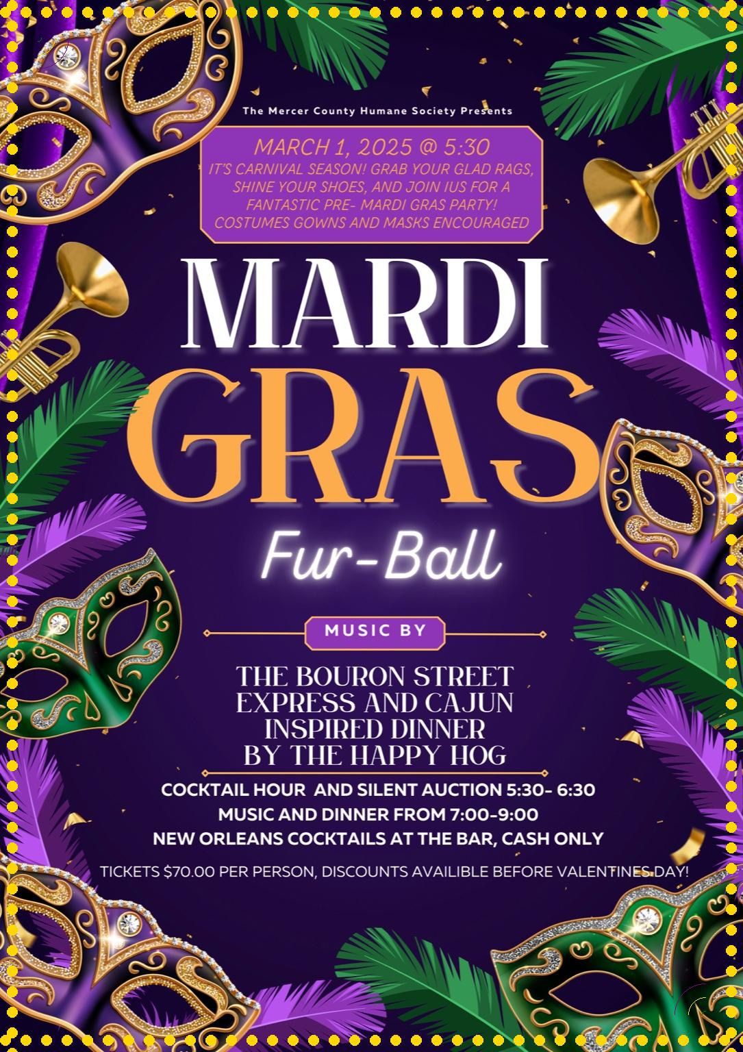 Mardi Gras Fur-Ball