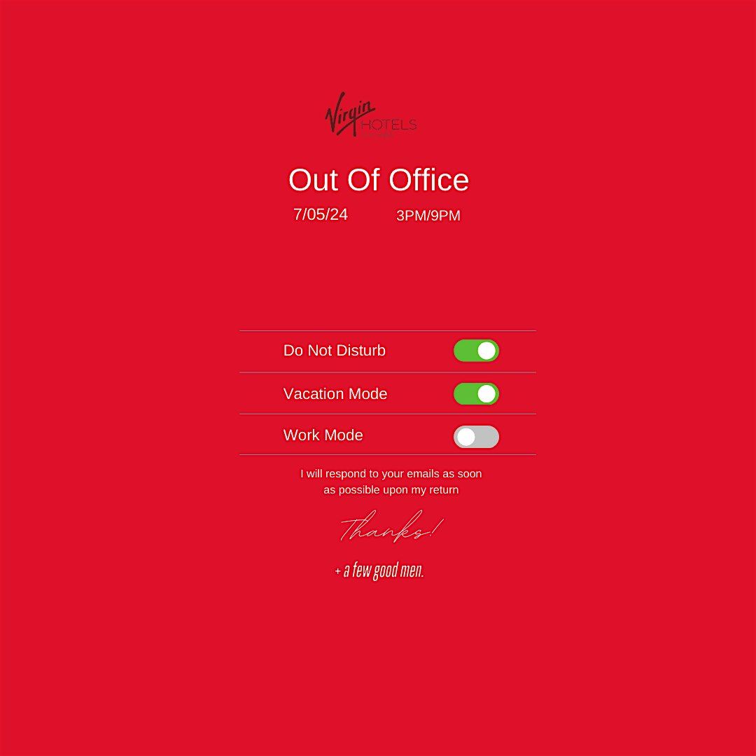 OUT OF OFFICE-