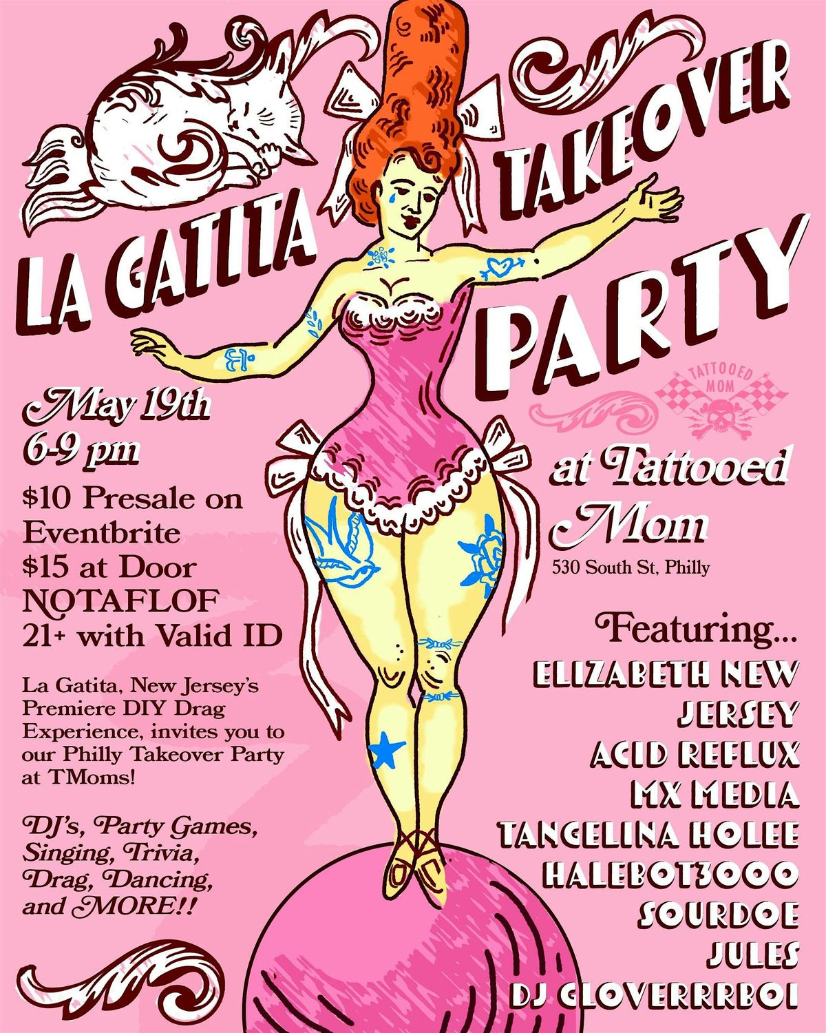 La Gatita Takeover Party at Tattooed Mom!