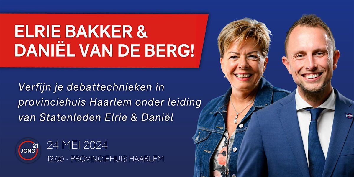 Debattraining onder leiding van Elrie Bakker en Dani\u00ebl van de Berg