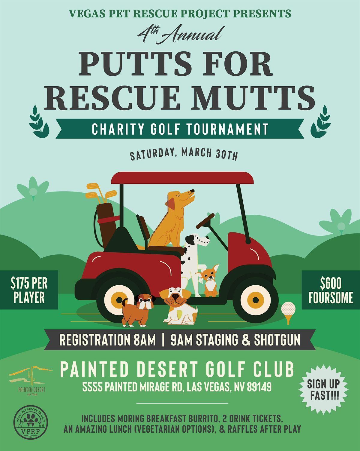 PUTTS FOR RESCUE MUTTS 4th ANNUAL CHARITY GOLF TOURNAMENT
