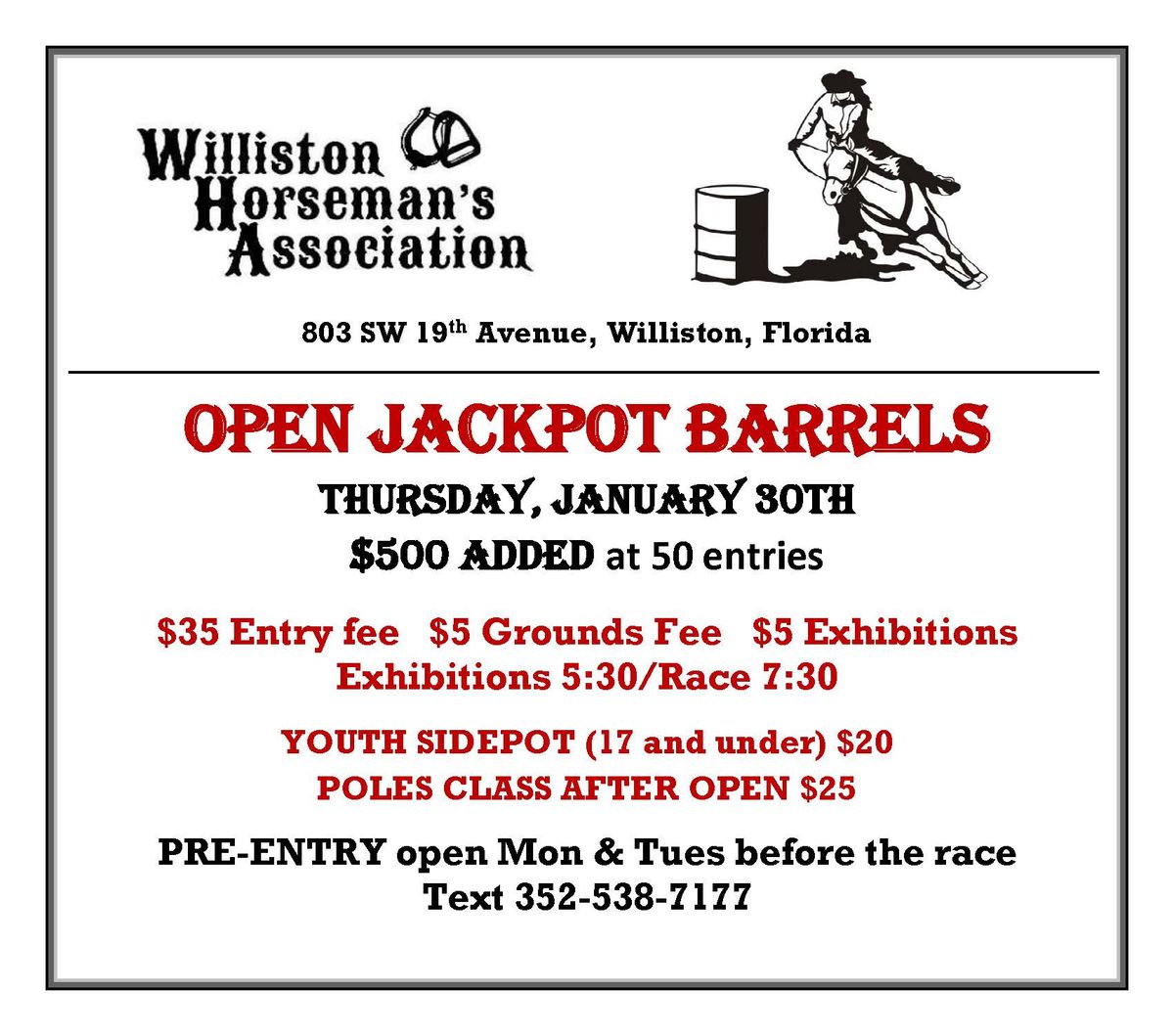 WHA Jackpot Barrels