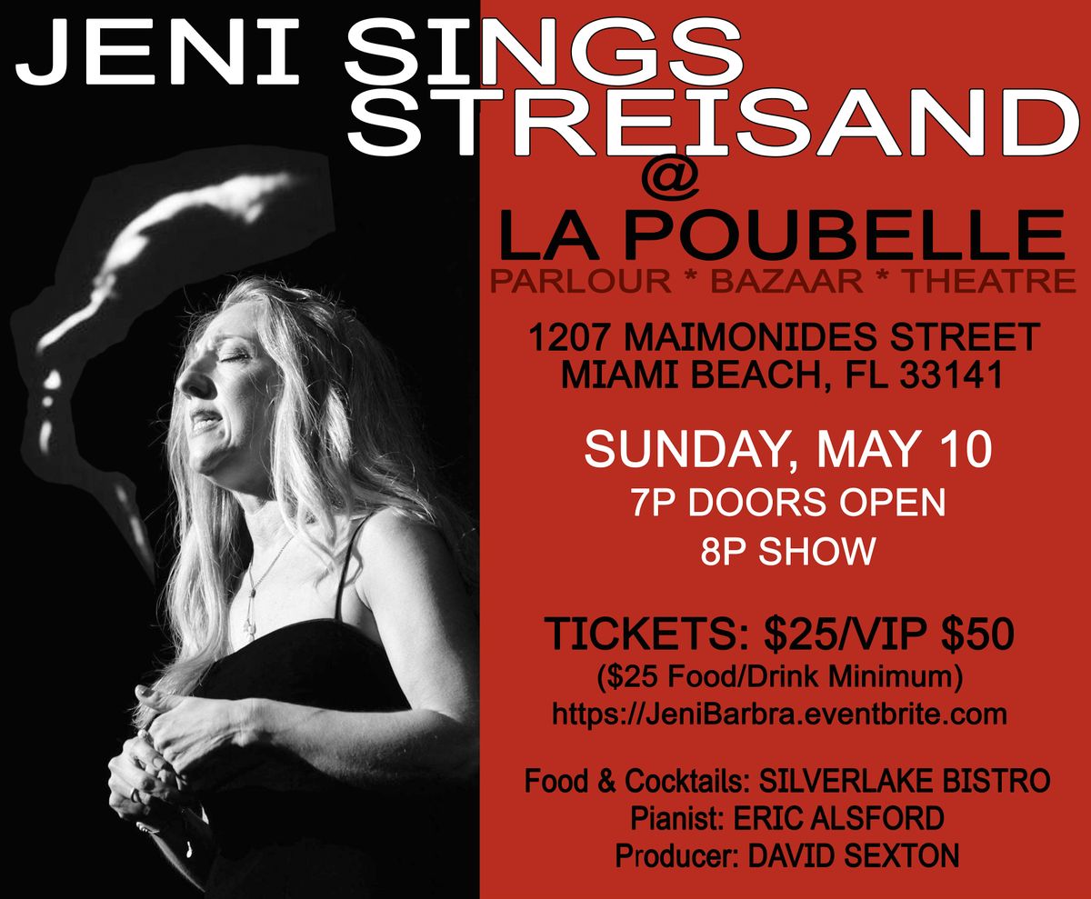 Jeni Hacker sings Barbra Streisand at La Poubelle for Mother's Day Cabaret!
