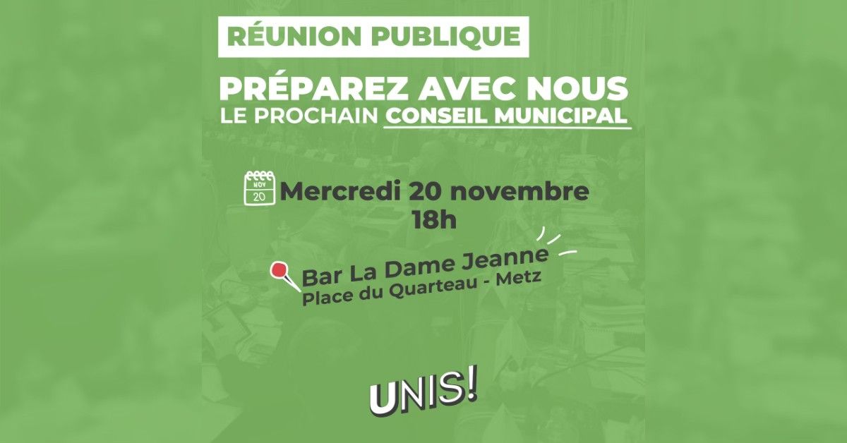 Pr\u00e9parez avec nous le prochain Conseil municipal !