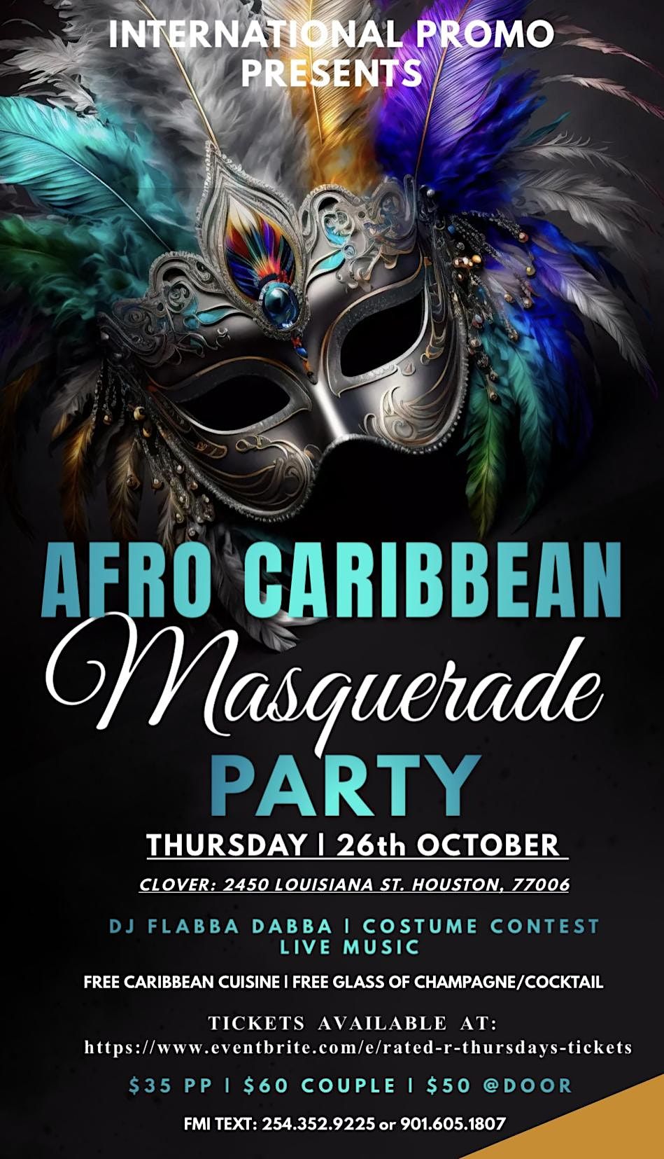 Afro Caribbean Masquerade Party