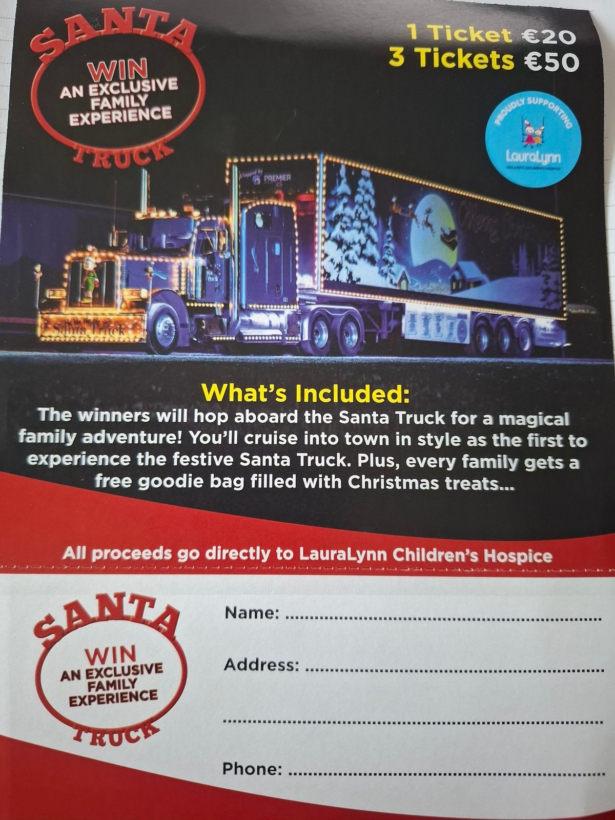 Santa Truck coming to Ashbourne Credit Union 