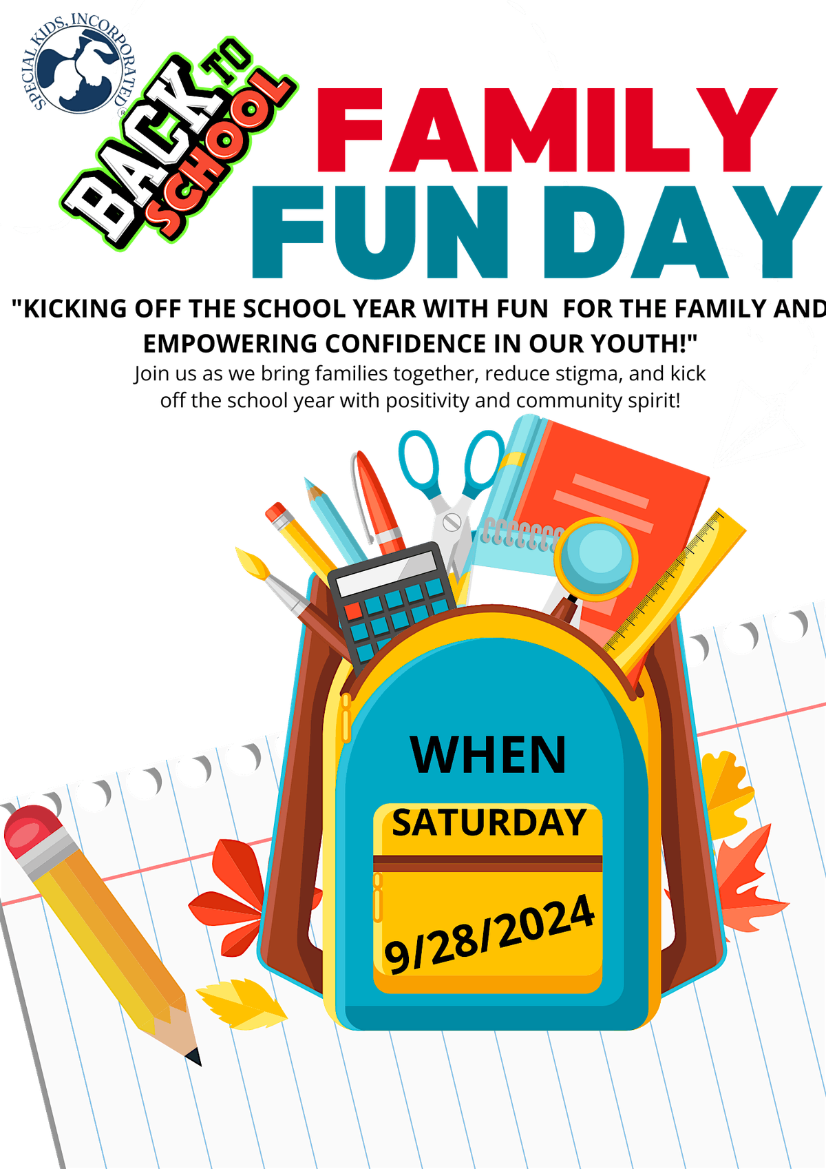 Special Kids, Inc. Back to School Family Fun Day