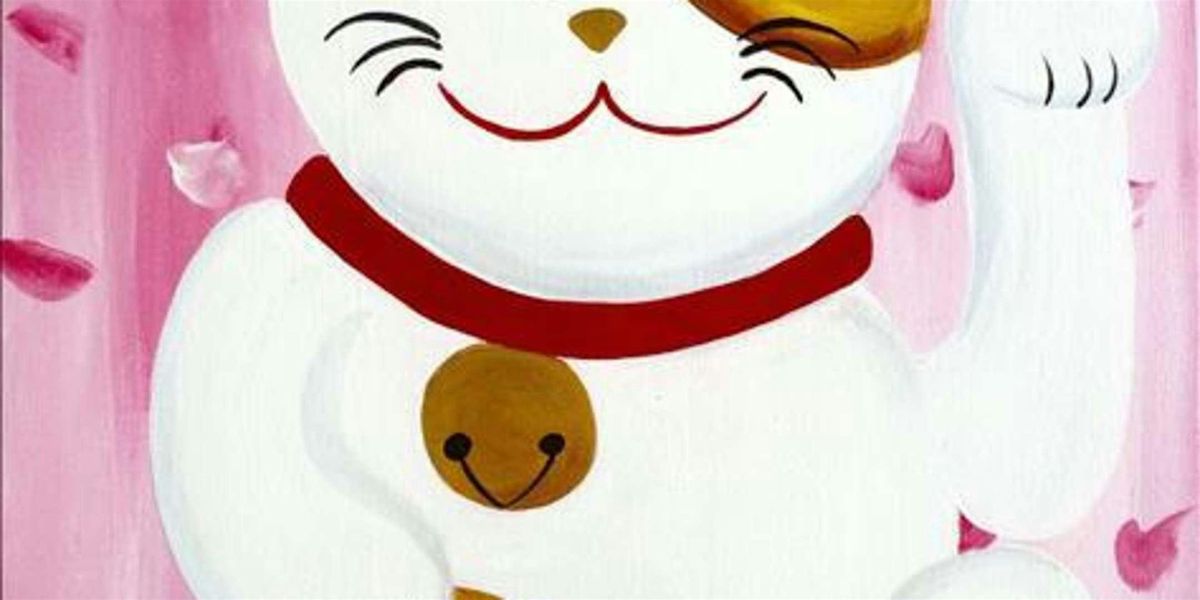 Maneki-Neko Cat - Paint and Sip by Classpop!\u2122